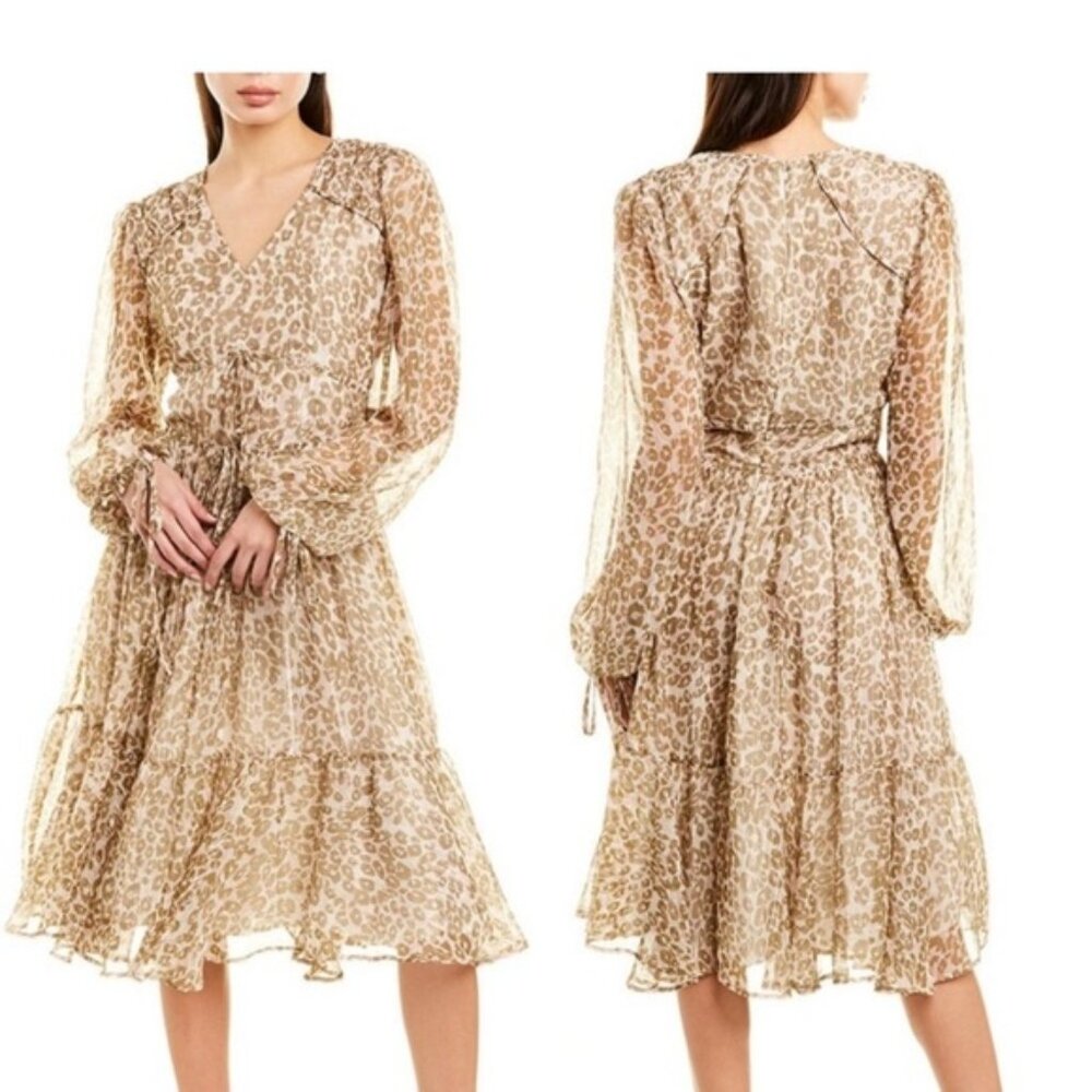 Walter Barker size 2 sheer cheetah print dress
